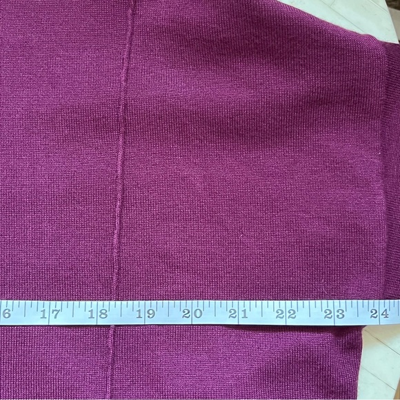 Cable & Gauge Mock Neck Magenta Knit Top size XL - Picture 6 of 7